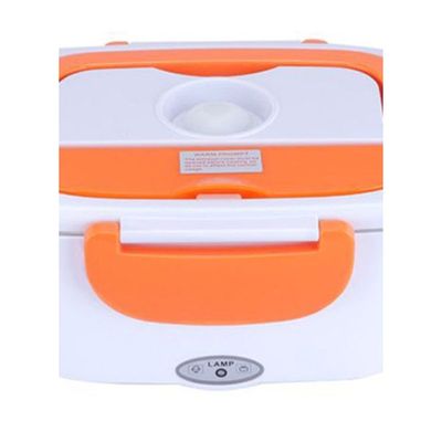 Multi-Functional Electric Heating Lunch Box With Removable Container Orange/White