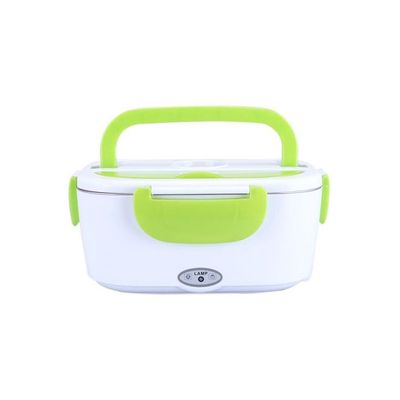 Portable Electric Heating Lunch Box White/Green 238x170x108millimeter