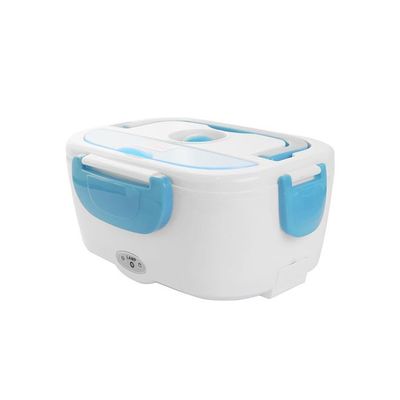 Portable Electric Heating Food Container Warmer With Spoon Blue/White