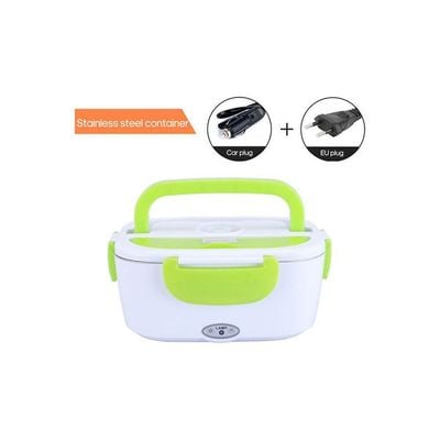 Multi Functional Electric Heating Lunch Box Green 23.8x10.8x17cm