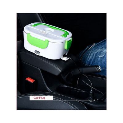 Multi Functional Electric Heating Lunch Box Green 23.8x10.8x17cm