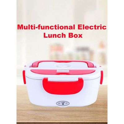Portable Electric Heating Lunch Box Blue/White
