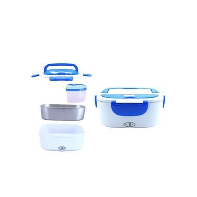 Portable Electric Heating Lunch Box Blue/White