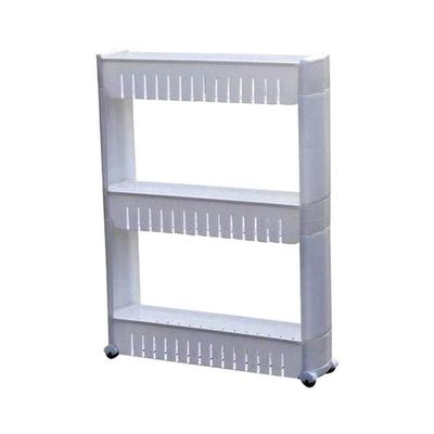 Kitchen Trolley Storage Rack White