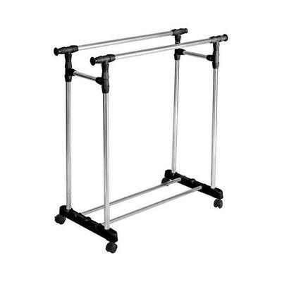 Clothes Double Pole  Portable Rack Hanger Extendable Rolling Removable And Retractable Garments Rack Multicolour