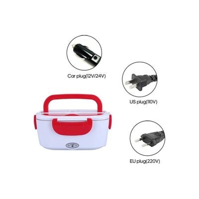 Portable Electric Lunch Box Multicolor 23.8x10.8x10.8cm