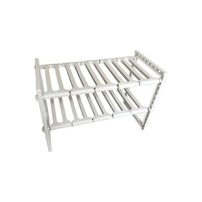 Adjustable 2 Tier Sink Shelf White 40 x 27 x 7cm