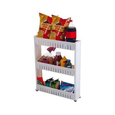 3-Tier Multipurpose Kitchen Rack White 21.7x29inch