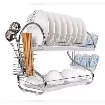 2-Layer Drainer Silver 37centimeter