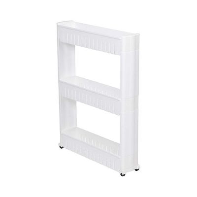 Pantry Rack With 3 Large Storage Baskets White 71x52x12cm