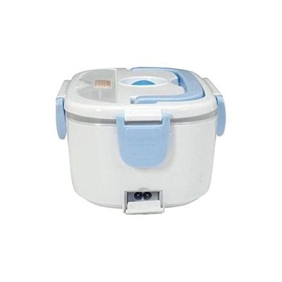 Electric Heating Lunch Box Blue/White 10x7.5x4.5inch