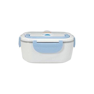 Electric Heating Lunch Box Blue/White 10x7.5x4.5inch