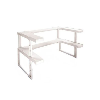 Stackable Shelf Spice Rack Organizer White standard