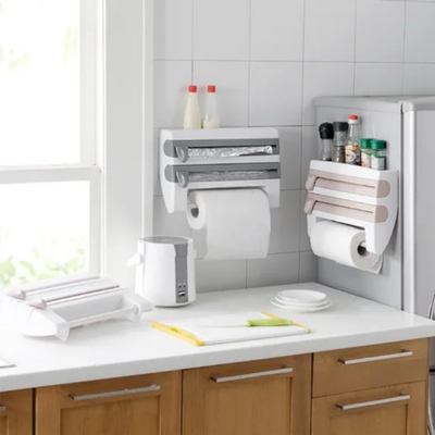 Multifunctional Food Wrap Dispenser Grey/White 42centimeter