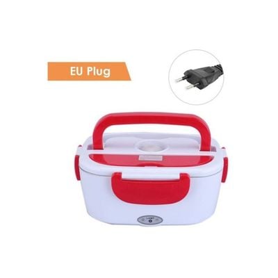 Portable Electric Heating Lunch Box White/Red 238x170x108millimeter