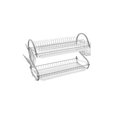 Stainless Steel Dish Drying Rack Silver 42x38centimeter