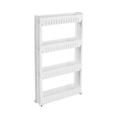 4 Tier Kitchen Rack White Medium