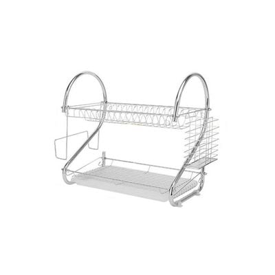 2-Layer Dish Rack Silver 54x38x25cm