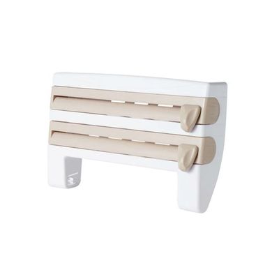 Cling Film Rack Shelf White/Brown