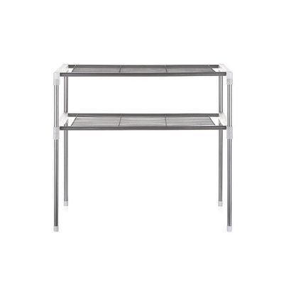 2-Tier Multi-functional Kitchen Rack Silver