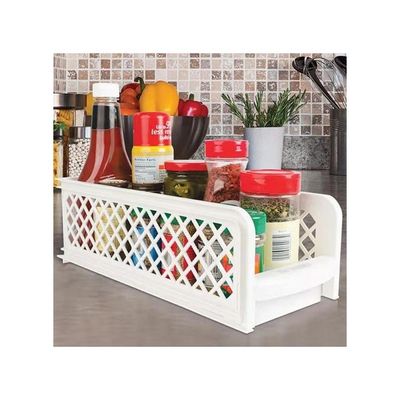 All-In-One 2 Layer Basket Drawer White 41.4x19.2x9cm