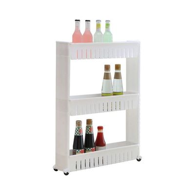 3-Tier Mobile Shelving Storage Cart White