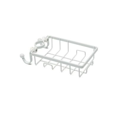 Adjustable Faucet Storage Rack With Hook White 24 x 9 x 15centigram