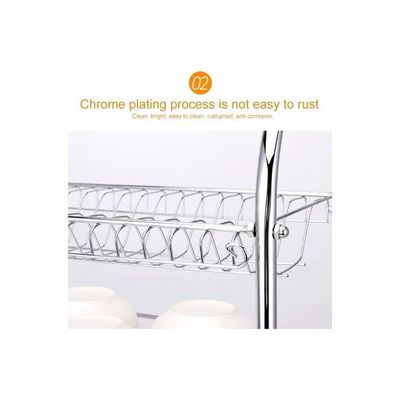 Stainless Steel Kitchen Rack Silver 43x25x38cm