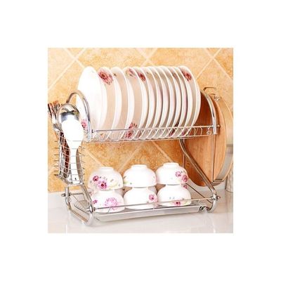 Stainless Steel Kitchen Rack Silver 43x25x38cm