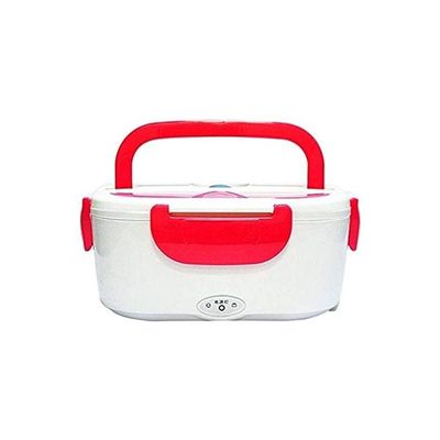 Electric Lunch Box White/Red 25.6x11.6x18.4centimeter