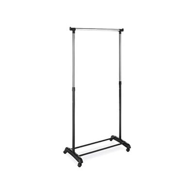 Adjustable Clothes Garment Rack Black/Silver 39.75x66inch