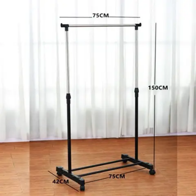 Extendable Garment Rack Silver/Black