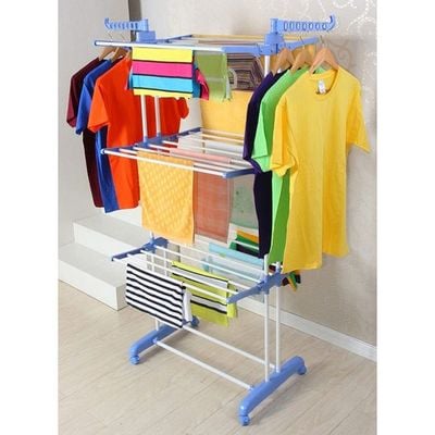 3-Layers Stainless Steel Clothes Hanger Multicolour