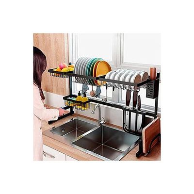 Kitchen Dish Rack Above The Basin Black 85cm