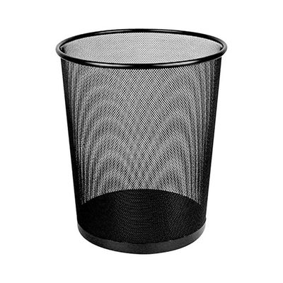 Metal Waste Basket Black