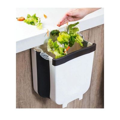 Kitchen Portable Trash Can White 28.6x25.3x17.5cm