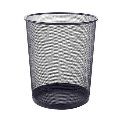 Metal Trash Can Black