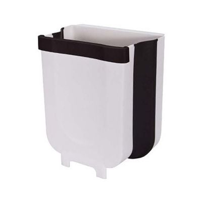 Portable Trash Can White 29x25x18centimeter