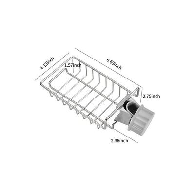 Dishwashing Sponge Holder Rack Silver 7.09 x 3.74 x 4.13inch