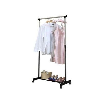 Adjustable Stand Clothes Rack Black/Silver