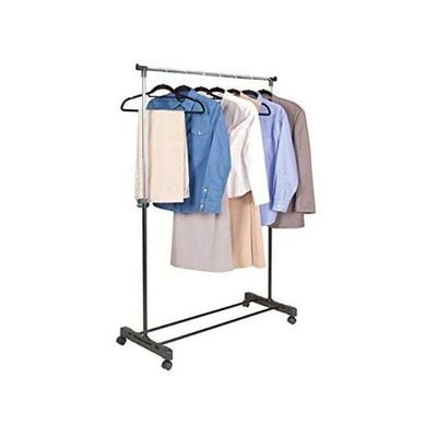 Adjustable Stand Clothes Rack Black/Silver