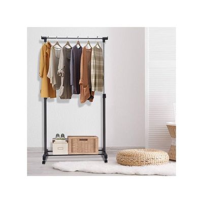 Single Garment Rack Grey/Black Medium