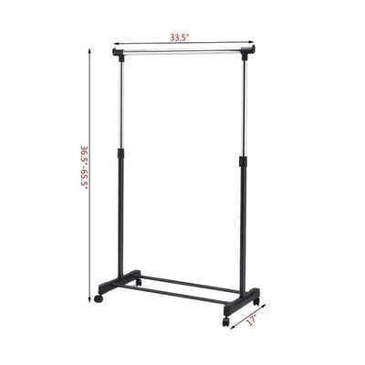 Single Garment Rack Grey/Black Medium