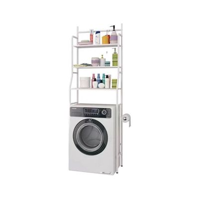 3-Tier Washing Machine Storage Shelve White 65 X 25 X 160cm