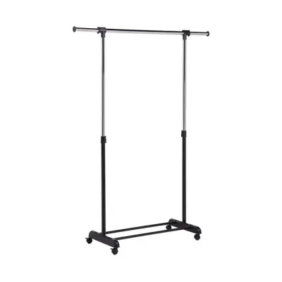 Adjustable Garment Rack with Expandable Bar White Medium