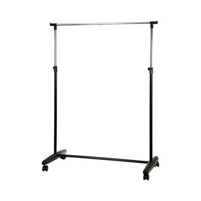 Steel Single Bar Cloth Hanger Black/Silver 83x43x95centimeter