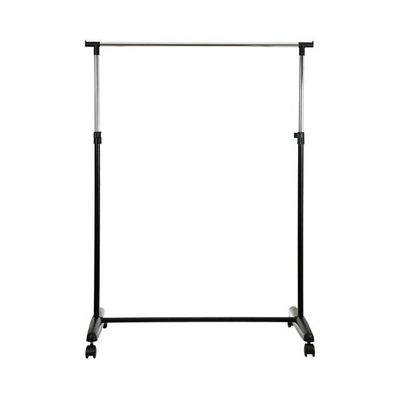 Steel Single Bar Cloth Hanger Black/Silver 83x43x95centimeter