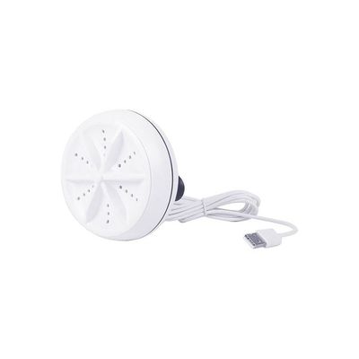 Mini Washing Machine Portable Rotating Ultrasonic Turbine Washer with USB Cable White 20*10*20cm