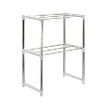 Telescopic Microwave Oven Rack Silver