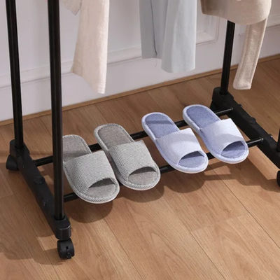 Metal Clothing Rack Black/Silver Medium